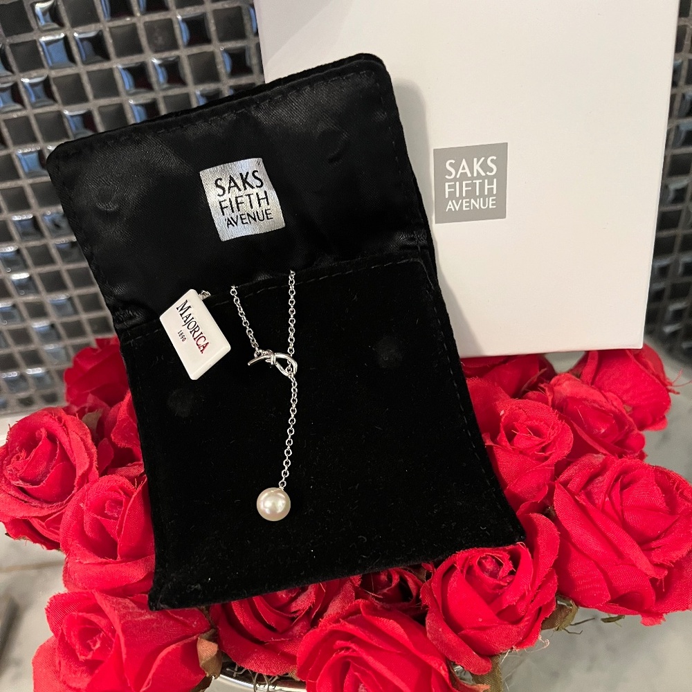 925 Silver Pearl necklace from  Saks fifth avenue